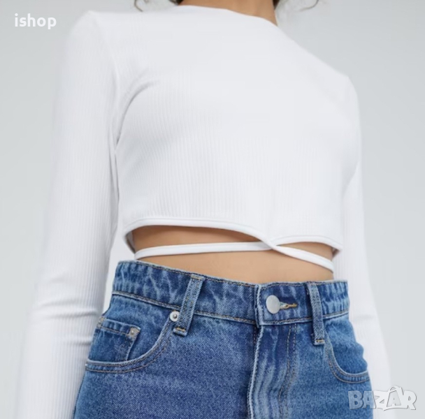 Къса Бяла Блуза EDITED, снимка 1