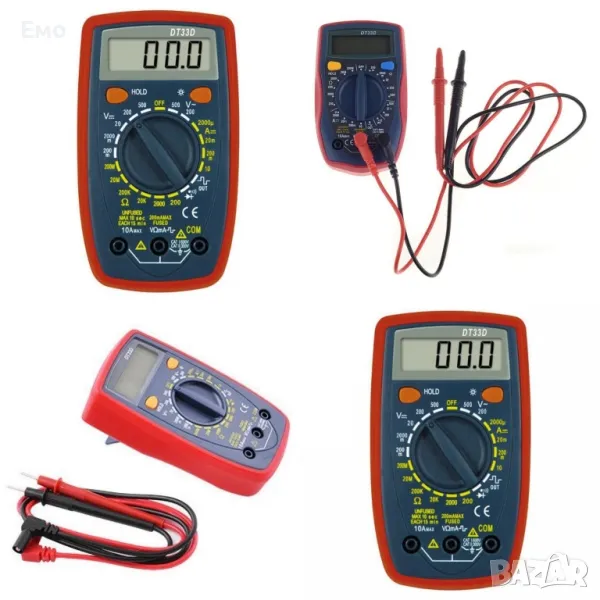 Преносим дигитален мултиметър с LCD дисплей, снимка 1