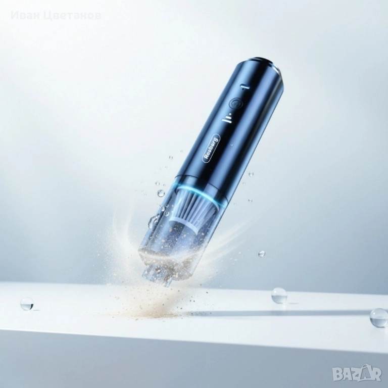 Портативна прахосмукачка 2 в 1 Rosberg, 65W 1800mAh, 0.1л., Акумулаторна, снимка 1