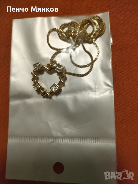 Колие сърце с камъни, снимка 1