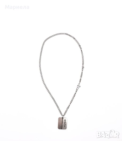 Hugo Колие E-Logotag-Necklac 50476887 Сребрист, снимка 1