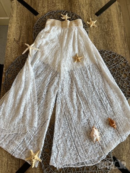 Бял дантелен панталон, снимка 1