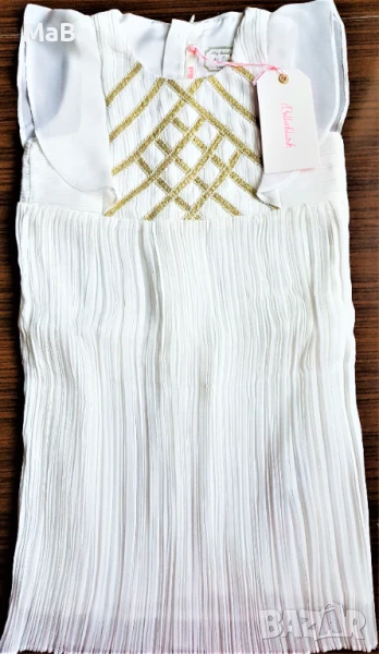 Маркова ОФИЦИАЛНА бяла РОКЛЯ, с подплата 4год., снимка 1
