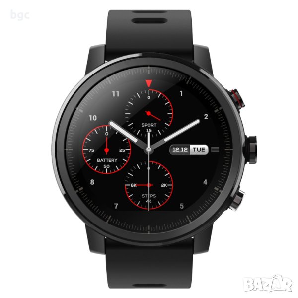 НОВ Часовник Smartwatch Amazfit Stratos, Black - 24 МЕСЕЦА ГАРАНЦИЯ, снимка 1