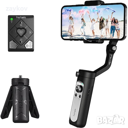 Стабилизатор Gimbal Hohem iSteady X2, с 3 оси, статив и дистанционно, снимка 1