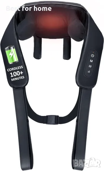 Шиацу масажор за шия и рамене с топлина KNQZE, снимка 1