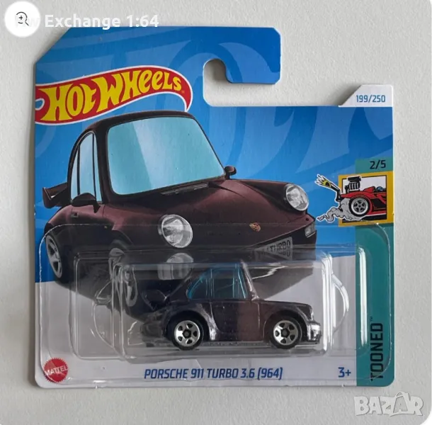  ХОБИ АВТОМОБИЛИ Hot Wheels Porsche 911 Turbo 3.6 (964)(Dark Grey) , снимка 1