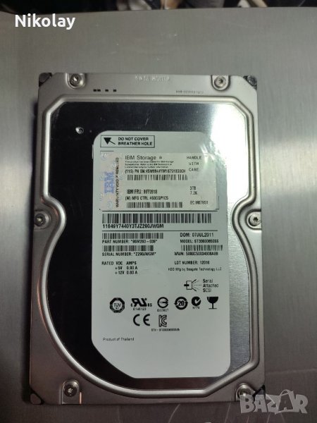 Продавам Seagate 3TB 7.2k 6G 3.5", снимка 1