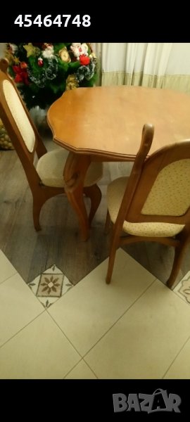 Масивна маса и столове, снимка 1