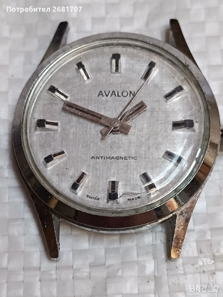 позлатен швейцарски мъжки часовник Avalon, снимка 1