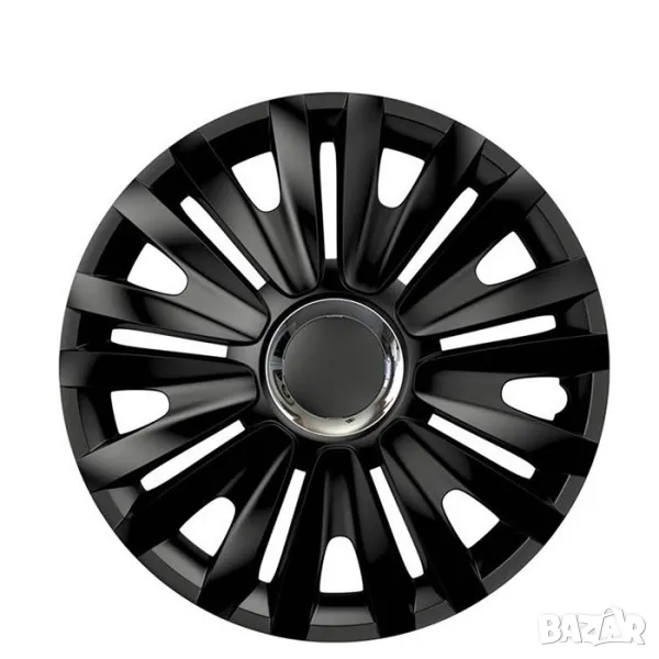 Тасове за джанти автомобил 13" 14" 15" 16" Royal черни комплект, снимка 1