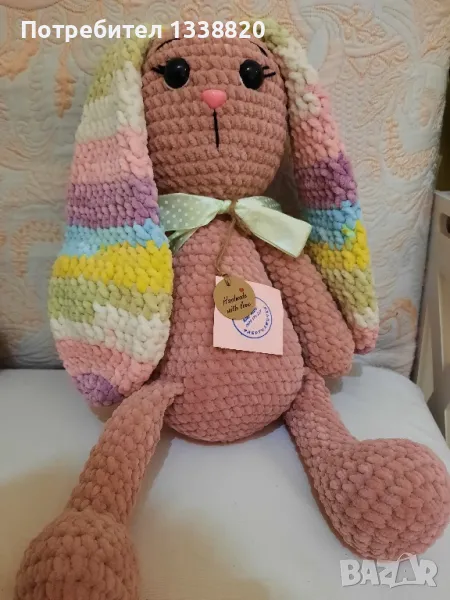 Ръчна изработка плюшено зайче, снимка 1