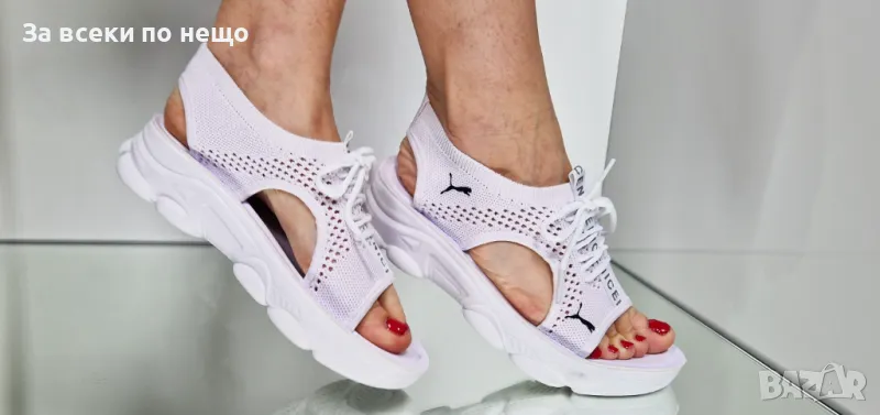 Puma Дамски Бели Сандали С Връзки Пума Код P604, снимка 1