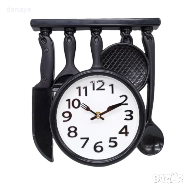 6119 Стенен часовник Кухня декоративен кухненски часовник Кухненски прибори, снимка 1