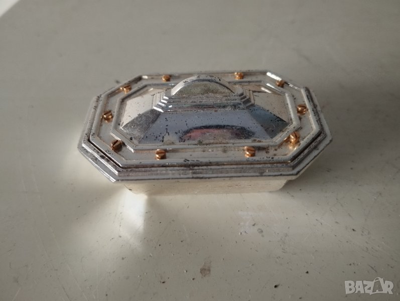 посребрена метална кутийка, снимка 1