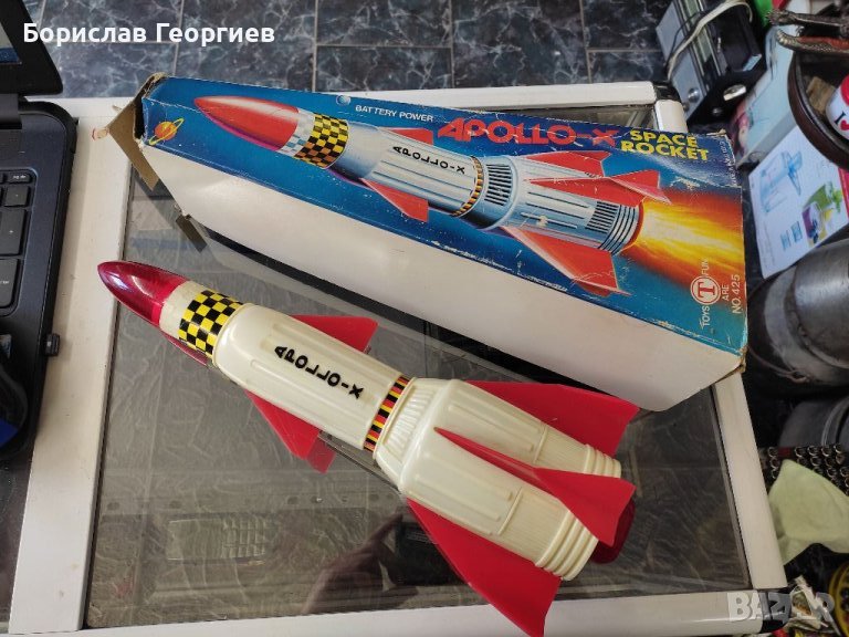 Стара играчка ракета apollo-x space rocket, снимка 1