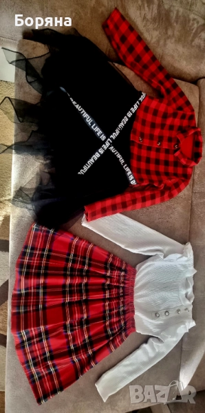 Лот от две коледни роклички 140р-р , снимка 1