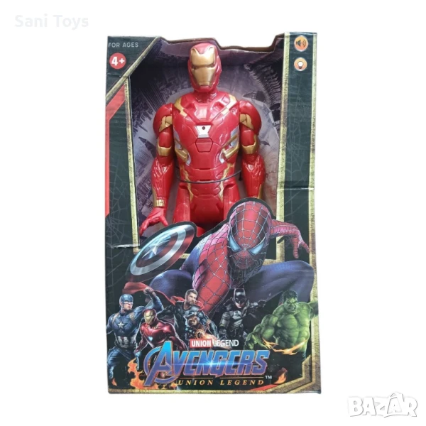 Фигура Железния човек Avengers, звук и светлина, снимка 1