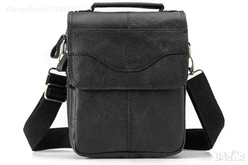 Нова луксозна мъжка чанта- кожена, снимка 1