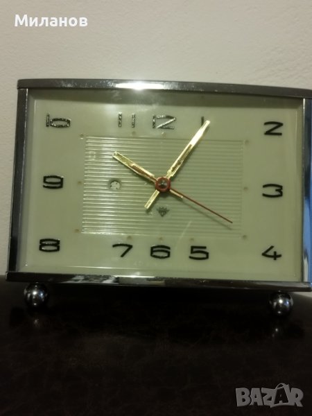 Стар механичен будилник, настолен часовник, снимка 1