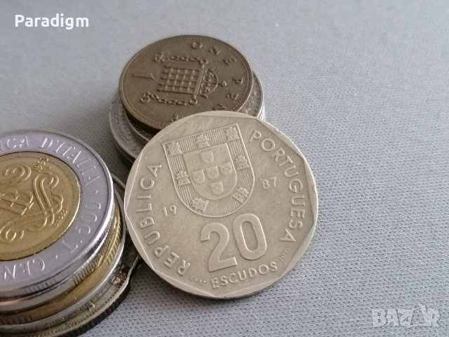 Mонета - Португалия - 20 ескудо | 1987г., снимка 1 - Нумизматика и бонистика - 39314165
