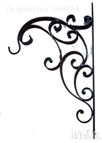 Стойки конзоли и ъгли от ковано желязо за фенери саксии табели цветя и др., снимка 5 - Други стоки за дома - 44411738
