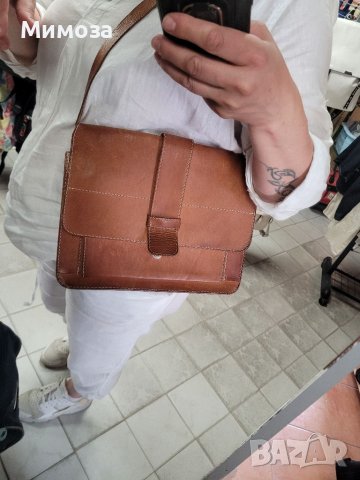 Естествена кожа винтидж чанта, снимка 13 - Чанти - 41000626