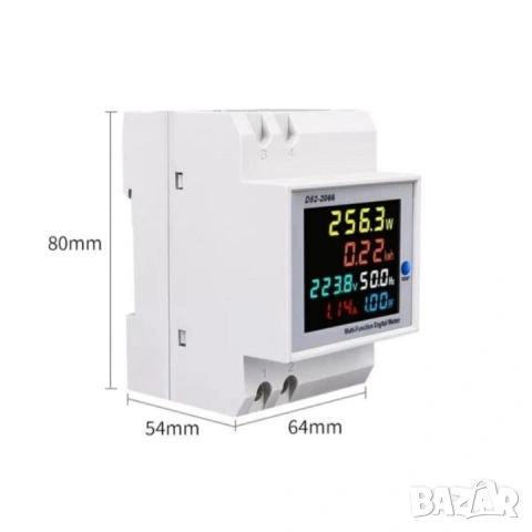 Подотчетен контролен електромер за DIN шина TOMZN 6 в 1 | 100A, снимка 3 - Друга електроника - 43448701