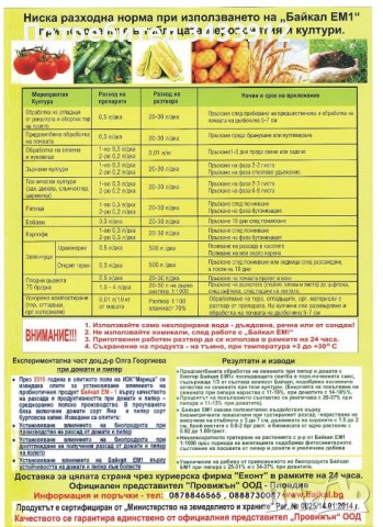 100 % пробиотик Байкал ЕМ1 - сила от Природата, уникални резултати, снимка 6 - Тор и почвени смеси - 40895852
