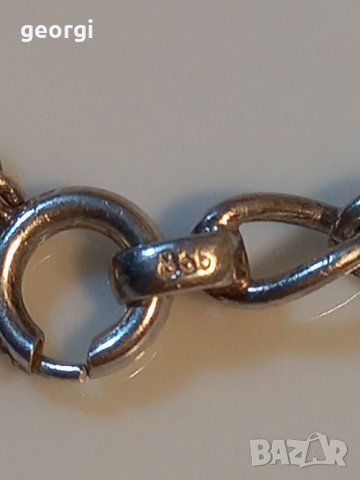 Сребърна гривна с пет талисманчета , снимка 7 - Гривни - 39102551