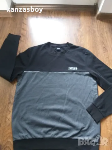 hugo boss tracksuit sweatshirt - страхотна мъжка блуза КАТО НОВА М, снимка 4 - Блузи - 47346802