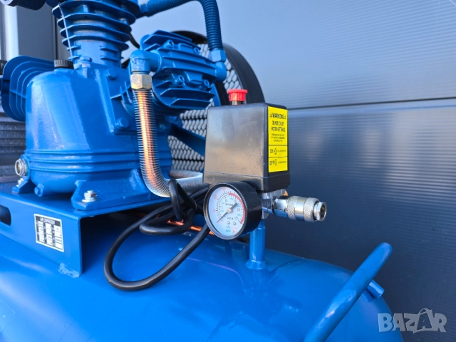 Компресор за въздух - 200 литра 3.0 kW, 4 hp 12 bar.480л/м, снимка 4 - Компресори - 31993728