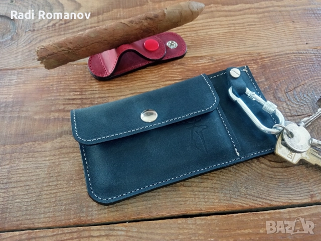 Кожен калъф за карти и лични документи 