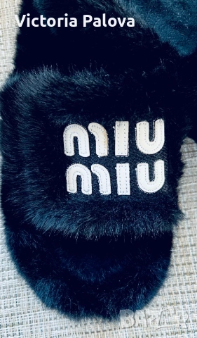 Луксозни пухкави чехли Miu Miu Style с платформа 4 см, снимка 5 - Чехли - 53777632