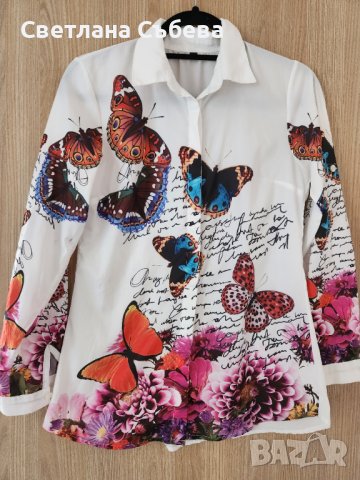 Риза с пеперуди, снимка 2 - Ризи - 41182572