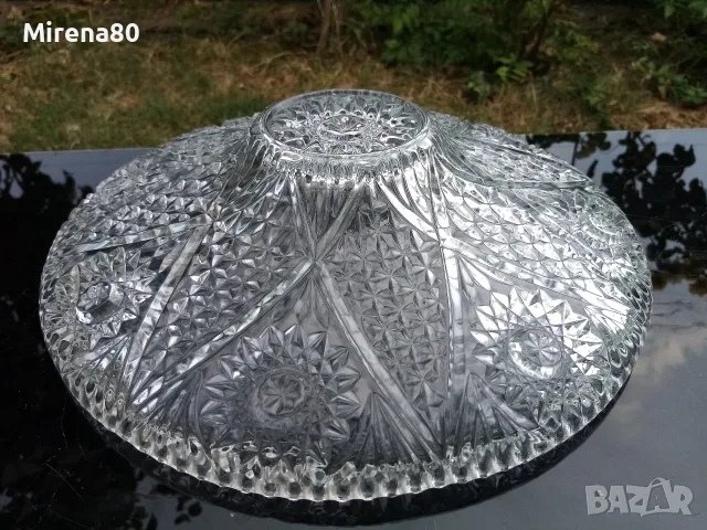 Голяма кристална фруктиера, снимка 5 - Антикварни и старинни предмети - 55793121