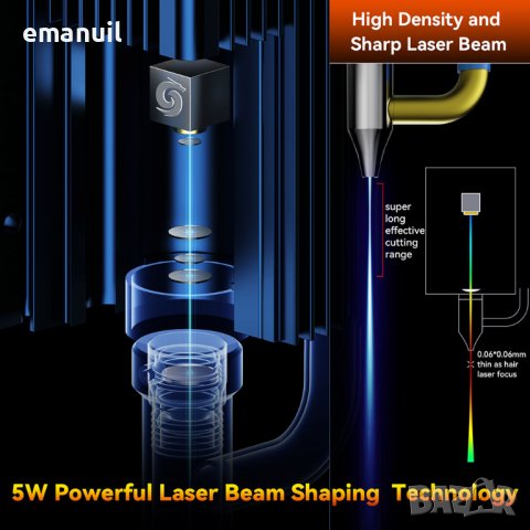 SCULPFUN S9-800лв. S30-1000лв. 5-6W CNC лазер лазерно гравиране рязане, снимка 3 - Принтери, копири, скенери - 25793385