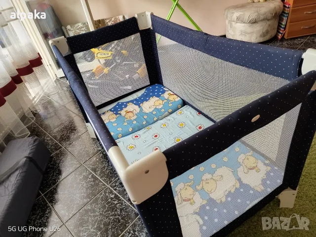 Сгъваема бебешка кошара за сън и игра Bebe Confort + допълнителен матрак, снимка 2 - Кошарки - 56227377