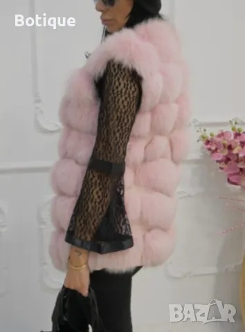 Дамски елек от естествен косъм , снимка 2 - Елеци - 48172552