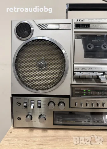 🔉Ретро колекционерски радиокасетофон AKAI AJ-500FL - Boombox - Профилактиран🔉, снимка 3 - Радиокасетофони, транзистори - 56001951