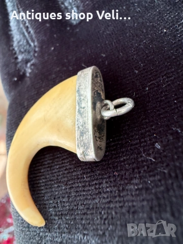 Виулка от кост със сребърен обков №7834 , снимка 4 - Колиета, медальони, синджири - 53082550