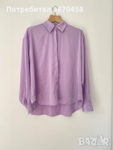 Дамска Сатенена риза голям размер елегантна, снимка 5 - Ризи - 51366017