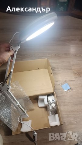 Лед лампа с лупа за бюро. Козметична лампа с лупа лесен монтаж универсален , снимка 17 - Друго оборудване - 39546564