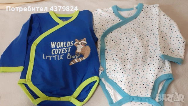 Нови немски бебешки бодита р.56 , с этикет, без никакви забележки, 100% памук