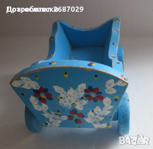 каруца кон стъклен стъкло статуетка яйце яйца Великден декорация, синя дървена каручка, снимка 17 - Други - 47813976