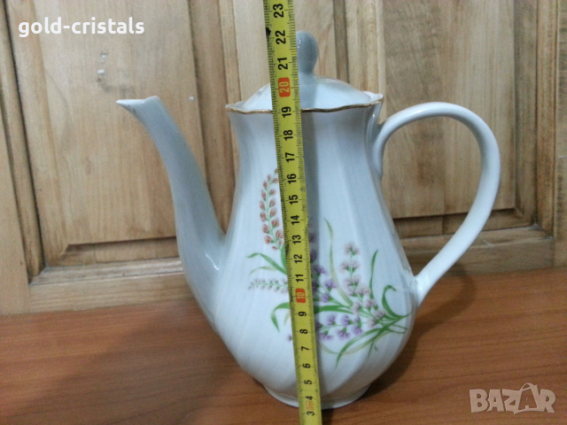 Стар български порцелан чийник кана, снимка 5 - Антикварни и старинни предмети - 36200831