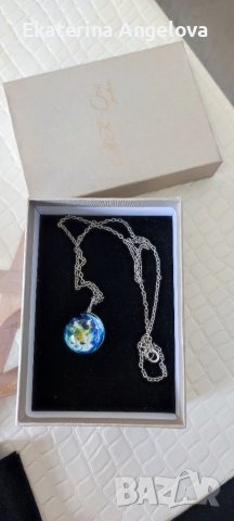 Светещо в тъмното фосфорно колие "Земя", снимка 3 - Колиета, медальони, синджири - 40201800