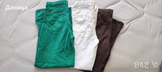 Летни дънки с цепка на крачола, два цвята