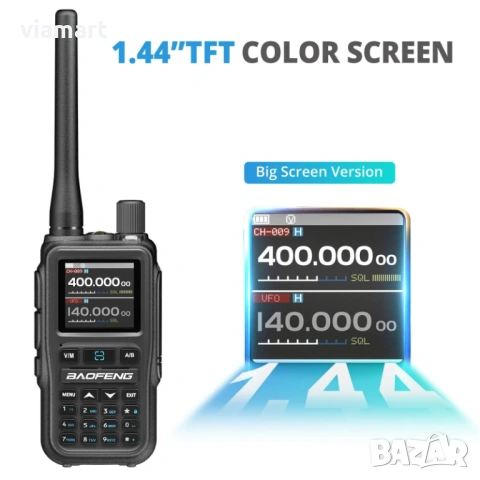 Уоки токи Baofeng UV-5R Mini, Двубандова радиостанция, Bluetooth, снимка 6 - Друга електроника - 53804514