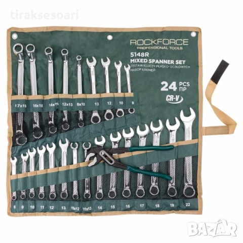 Професионален комплект MIX ключове 24 части ROCKFORCE RF-5148R, снимка 2 - Ключове - 53622410